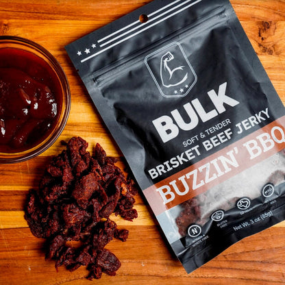 All-Natural BBQ Brisket Beef Jerky - BULK JERKY
