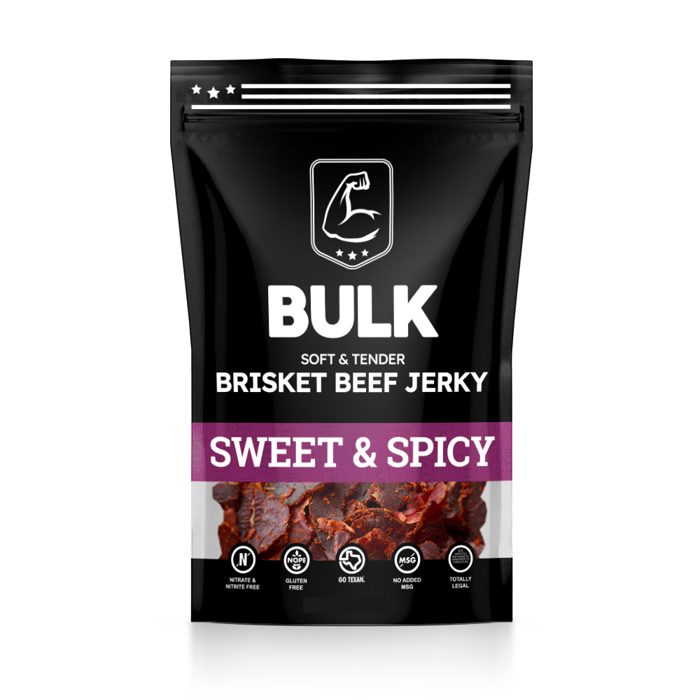 All-Natural Sweet & Spicy Brisket Beef Jerky - BULK JERKY