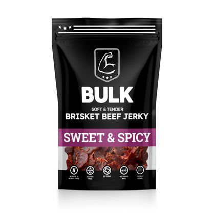 All-Natural Sweet & Spicy Brisket Beef Jerky - BULK JERKY