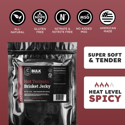 BULK Hot Teriyaki Brisket Beef Jerky - BULK JERKY