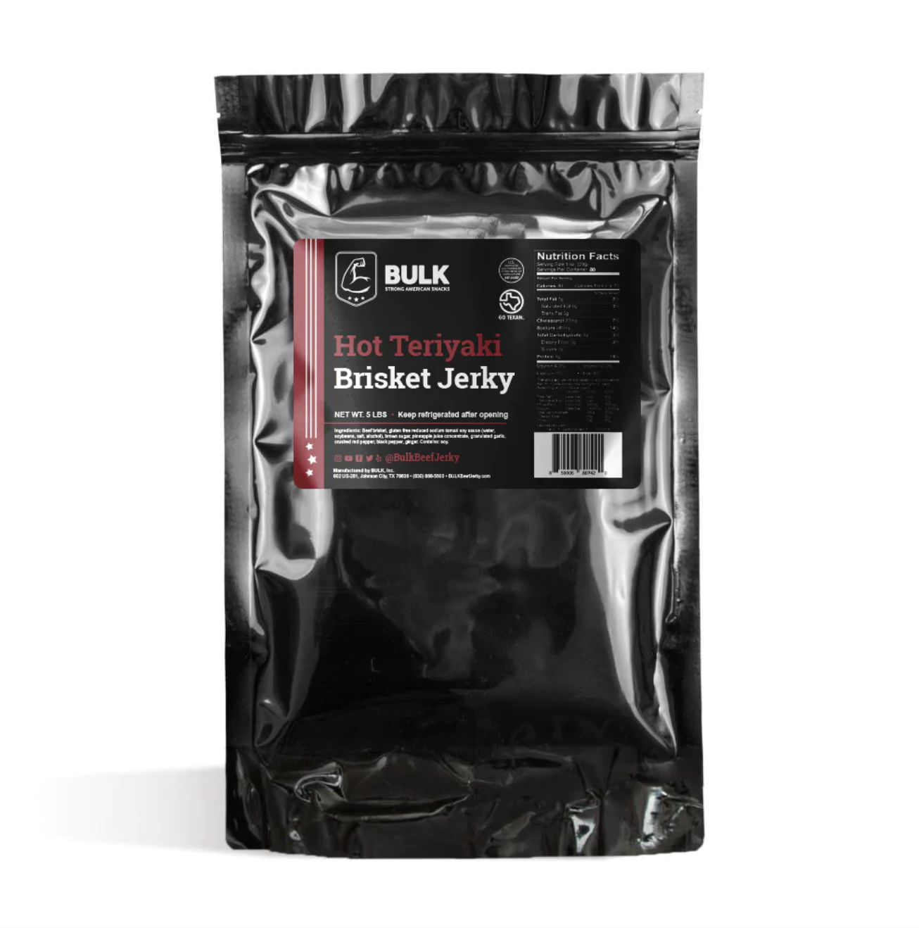 BULK Hot Teriyaki Brisket Beef Jerky - BULK JERKY